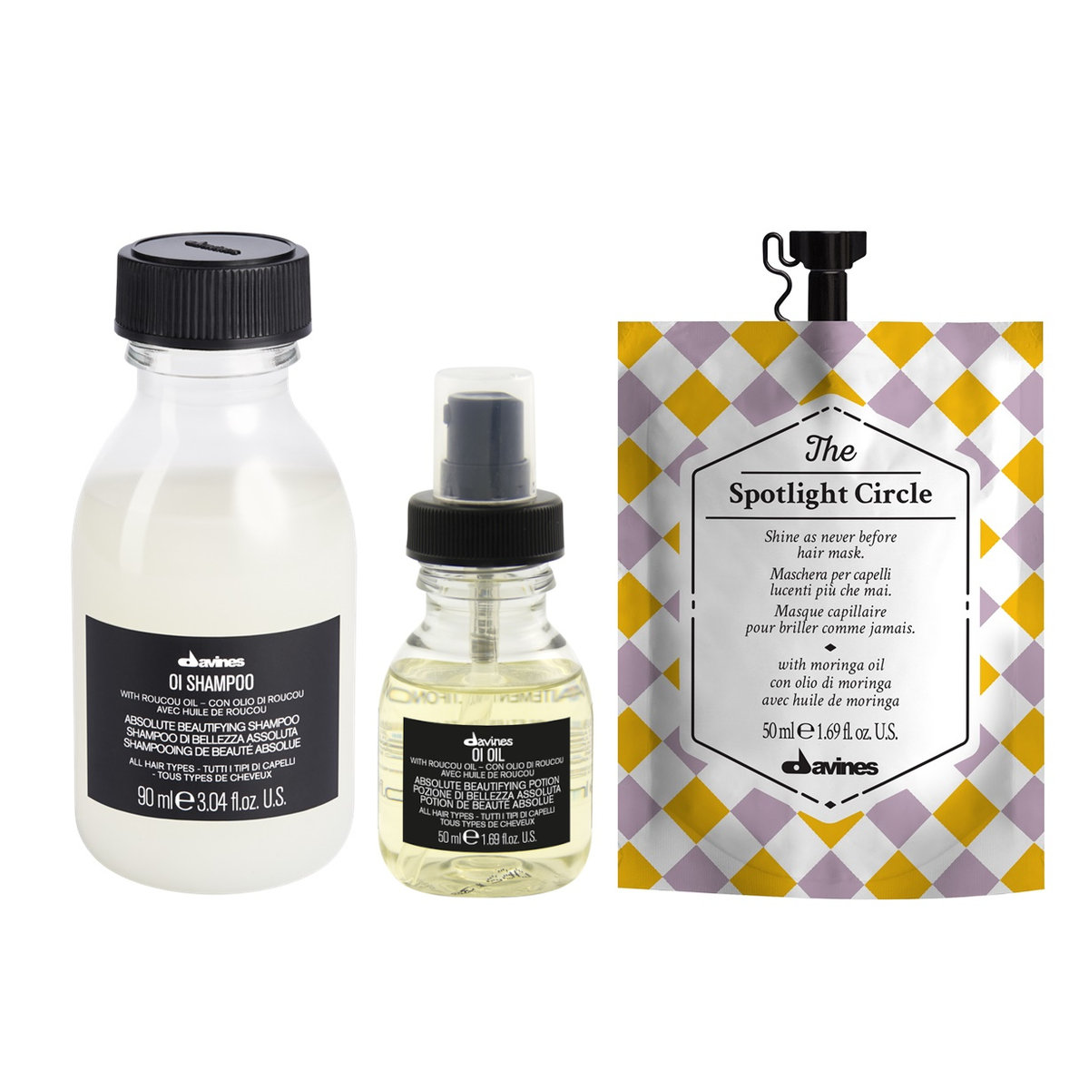 Davines, Oi Oil, Zestaw Do Pielęgnacji Włosów, 3 Szt.