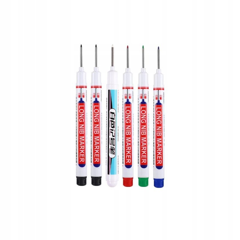 MARKER Budowlany DO GŁĘBOKICH OTWORÓW 6szt Kolorów / ITIMPORT