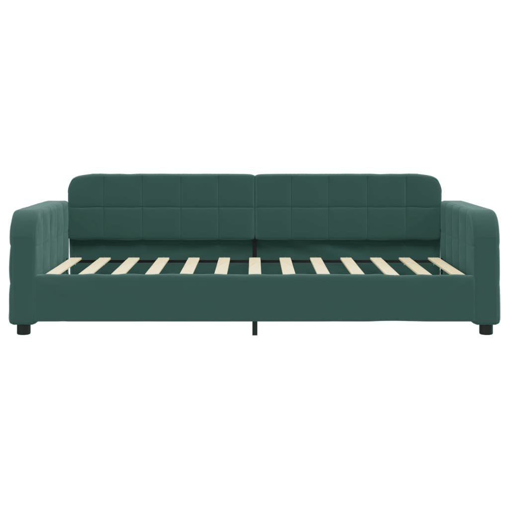 Sofa z materacem do spania, ciemnozielona, 80x200 cm, aksamit Lumarko!