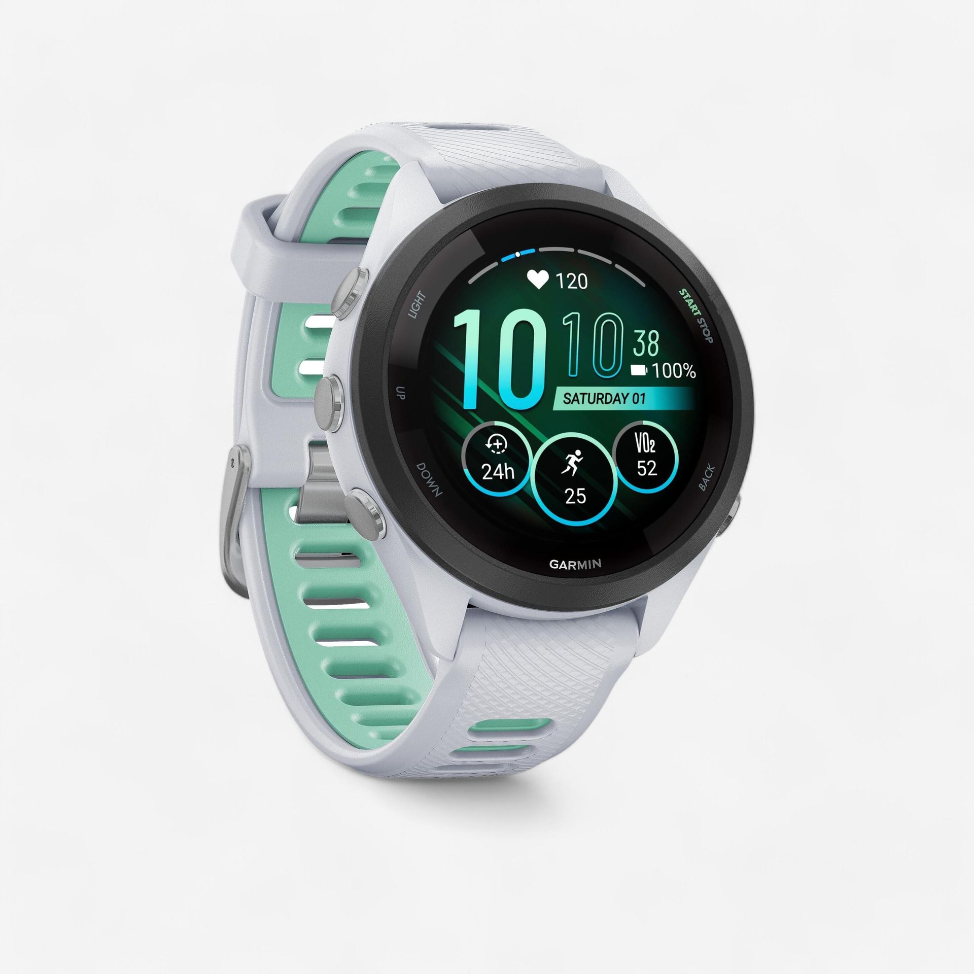 Zegarek inteligentny multisportowy GPS Cardio Garmin Forerunner 265S Music biały