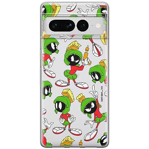 ERT GROUP etui na telefon Google PIXEL 7 PRO, case oryginalny i oficjalnie licencjonowany przez Looney Tunes, wzór Marwin 004, optymalnie dopasowane, plecki z TPU częściowo przeźroczyste