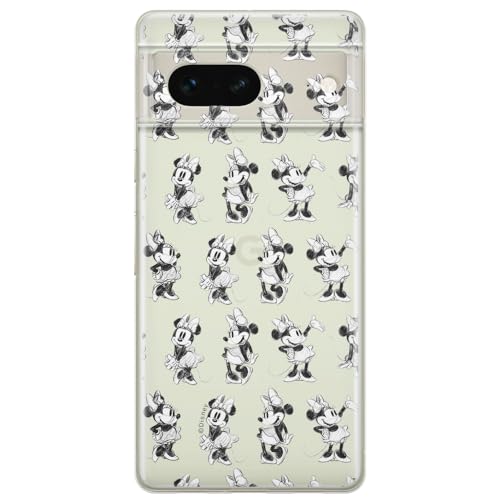 ERT GROUP etui na telefon Google PIXEL 7, case oryginalny i oficjalnie licencjonowany przez Disney, wzór Minnie 018, optymalnie dopasowane, plecki z TPU częściowo przeźroczyste