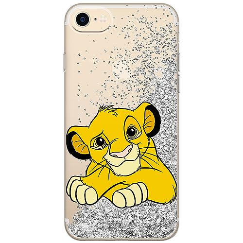 ERT GROUP etui na telefon Apple Iphone 7/8/ SE 2/ SE 3, case oryginalny i oficjalnie licencjonowany przez Disney, wzór Simba & Friends 009, optymalnie dopasowane, z efektem płynnego brokatu