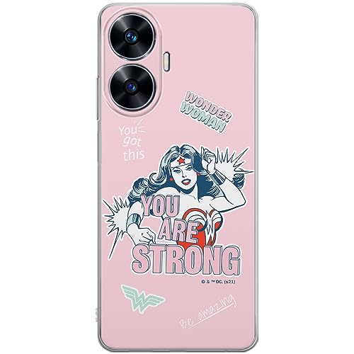 ERT GROUP etui na telefon Realme C55, case oryginalny i oficjalnie licencjonowany przez DC, wzór Wonder Woman 025, optymalnie dopasowane, plecki z TPU