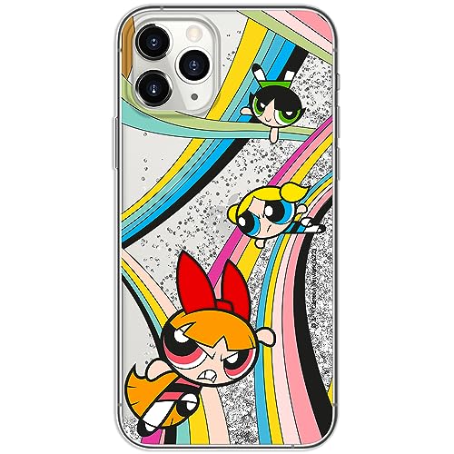 ERT GROUP etui na telefon Apple Iphone 11 PRO, case oryginalny i oficjalnie licencjonowany przez The Powerpuff Girls, wzór The Powerpuff Girls 020, optymalnie dopasowane, z efektem płynnego brokatu
