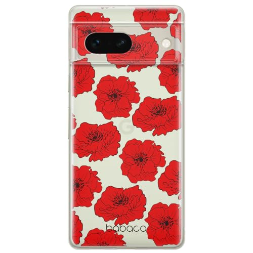 ERT GROUP etui na telefon Google PIXEL 7, case oryginalny i oficjalnie licencjonowany przez Babaco, wzór Flowers 018, optymalnie dopasowane, plecki z TPU częściowo przeźroczyste