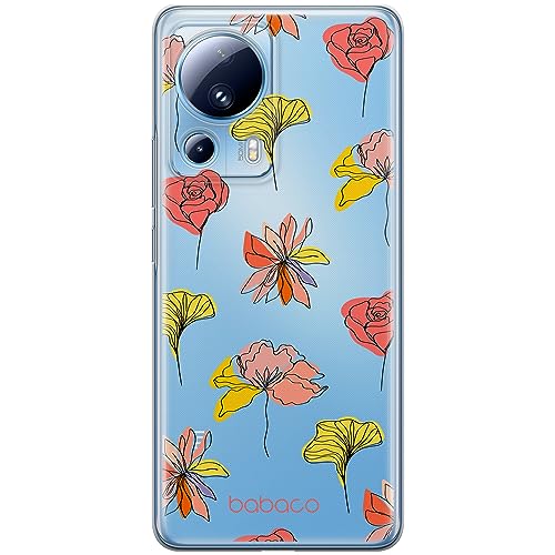 ERT GROUP etui na telefon Xiaomi 13 LITE/CIVI 2, case oryginalny i oficjalnie licencjonowany przez Babaco, wzór Flowers 012, optymalnie dopasowane, plecki z TPU częściowo przeźroczyste