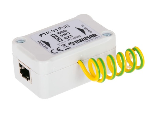 Ewimar 1-kanałowy ogranicznik przepięć LAN PTF-51-ECO/POE PTF-51-ECO/POE