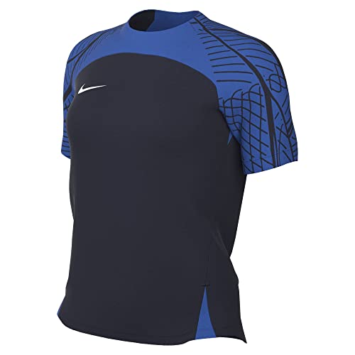 Nike Krótki rękaw Soccer Top W Nk Df Strk23 Top Ss, Obsydian/Royal Blue/White, DR2278-451, M
