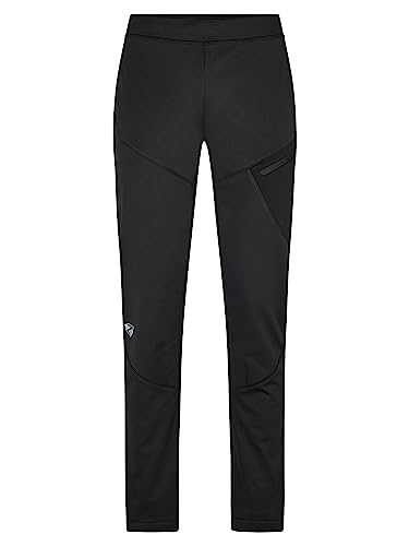 Ziener NABELLE damskie spodnie softshell, długie nogawki, wiatroszczelne przód, elastyczny tył, czarne, 38