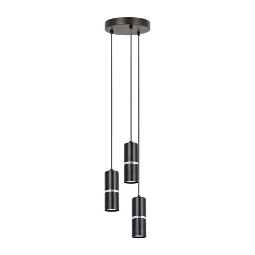 Vesta lampa wisząca 3xGU10 czarna K-5247