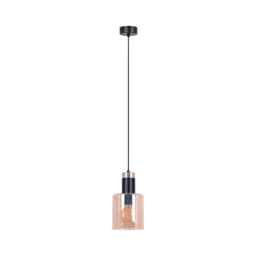 Alto lampa wisząca 1xE27 czarna/bursztynowa K-5255