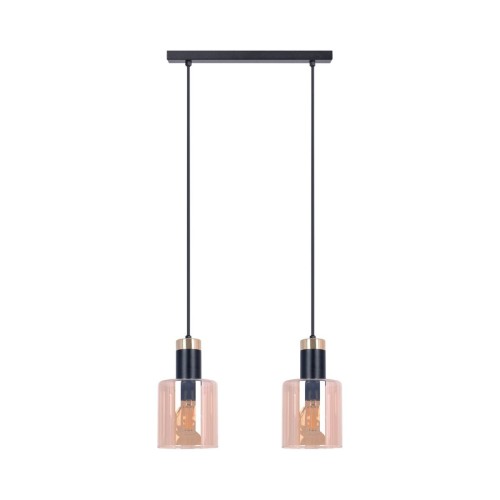 Alto lampa wisząca 2xE27 czarna/bursztynowa K-5256