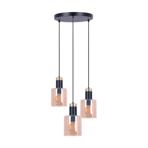 Alto lampa wisząca 3xE27 czarna/bursztynowa K-5257