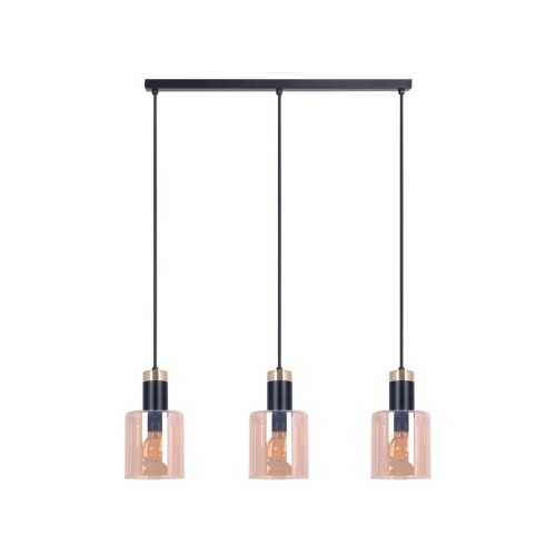 Alto lampa wisząca 3xE27 czarna/bursztynowa K-5258