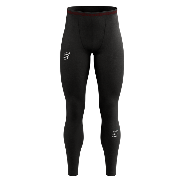 COMPRESSPORT kompresyjne legginsy do biegania męskie UNDER CONTROL TIGHTS czarne