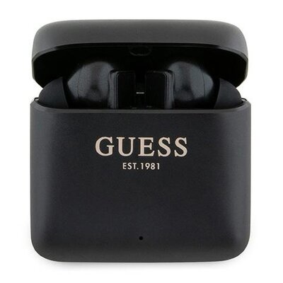 Guess GUTWSSU20ALEGK TWS + stacja dokująca czarny/black Printed Logo