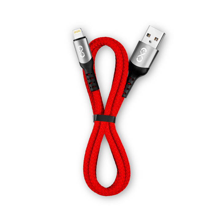 Kabel kompatybilny z Lightning eXc BRAID, 1.2 m, czerwony