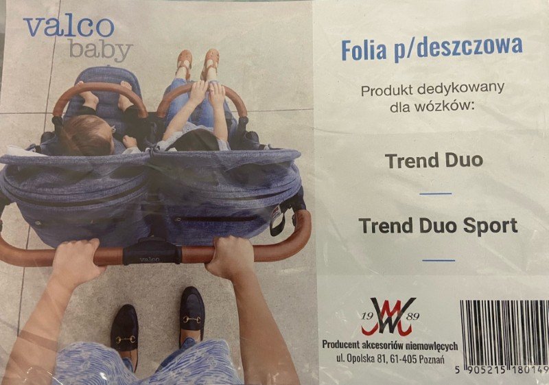 Valco Baby Folia Przeciwdeszczowa Trend Duo / Trend Duo Sport