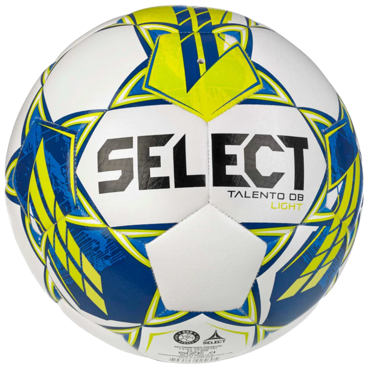 Select Talento DB Light V23 Ball TALENTO DB WHT-YEL, unisex, piłki do piłki nożnej, Białe