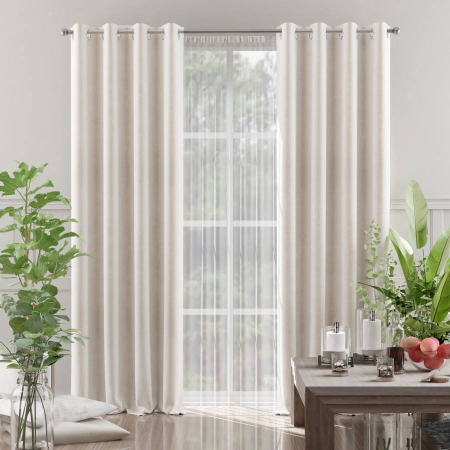 Zasłona na taśmie Velvet krem 135 x 245 [cm]