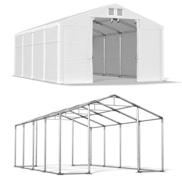 Namiot Magazynowy Całoroczny 6x8x2,5 Biały WINTER MSD
