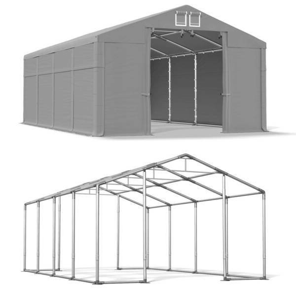 Namiot Magazynowy Całoroczny 4x8x2,5 Szary WINTER MSD