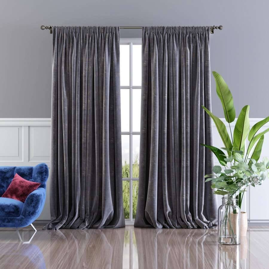 Zasłona Welur Esti Grafitowy Jeans 135x250cm 135 x 250[cm]