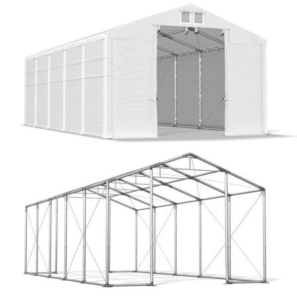 Namiot Magazynowy Całoroczny 5x10x4 Biały WINTER PLUS MSD