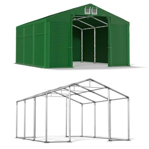 Namiot Magazynowy Całoroczny 5x6x2,5 Zielony WINTER MSD