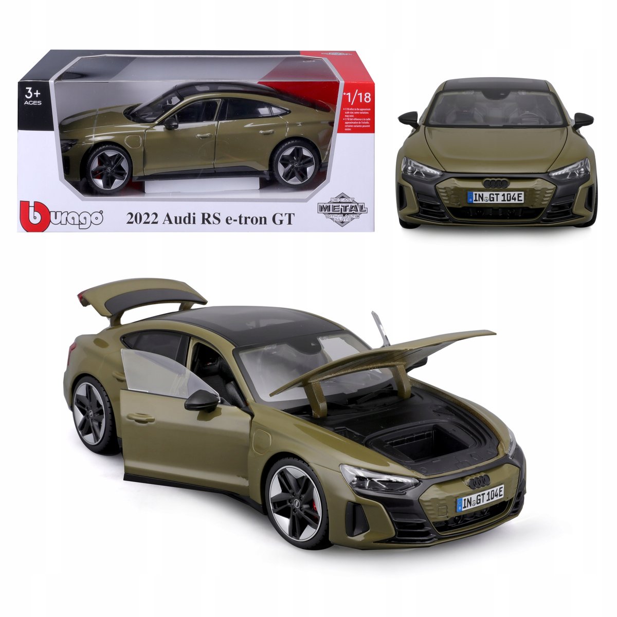 AUDI RS e-tron GT 2022 1:18 Bburago 18-11050 MODEL SAMOCHODU ELEKTRYCZNEGO