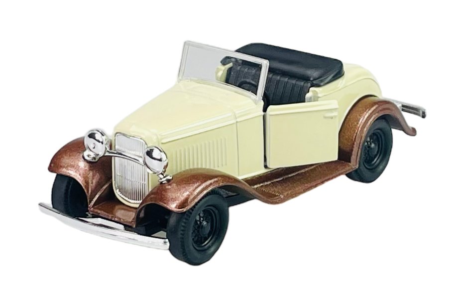 WELLY OLD TIMER FORD MODEL A ROADSTER BEZ DACHU BEŻOWY 1:34 METALOWY NOWY MODEL