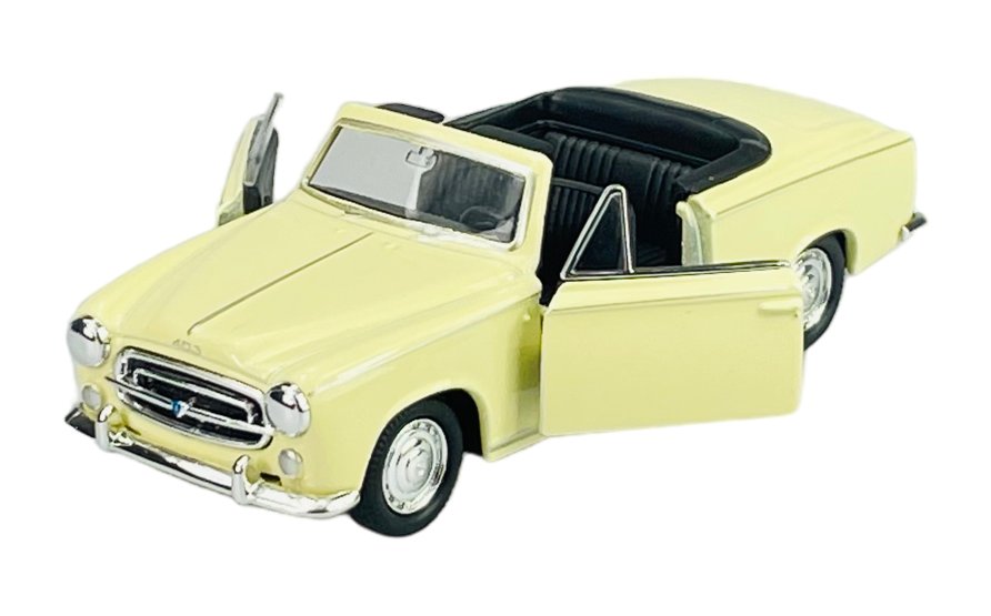 Welly Old Timer 1957 Peugeot 403 Bez Dachu Beżowy 1:34 Nowy Metalowy Model