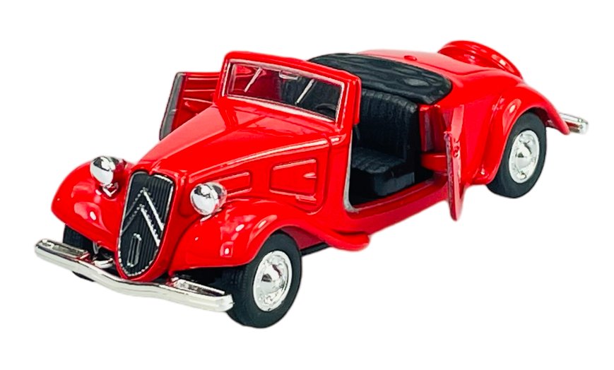 WELLY OLD TIMER 1939 CITROEN 11B TRACTION AVANT CABRIO BEZ DACHU CZERWONY 1:34 NOWY METALOWY MODEL