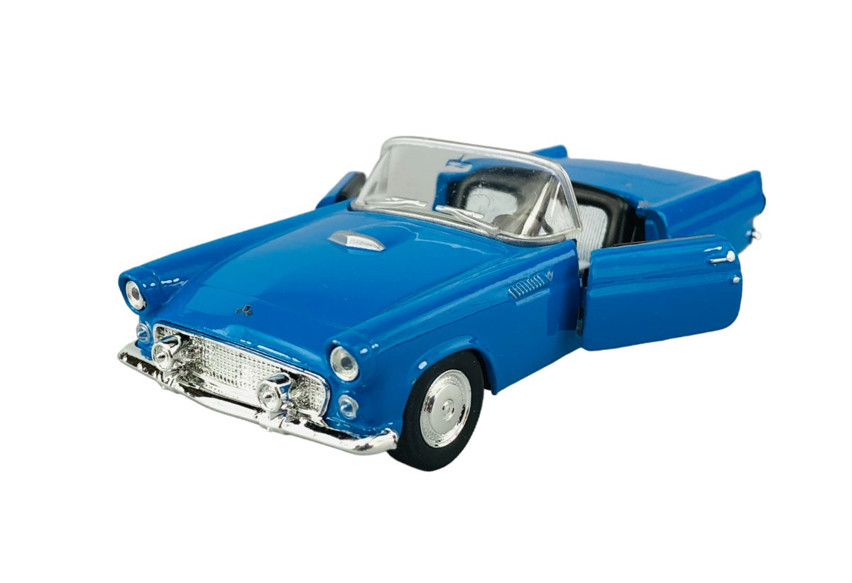 WELLY OLD TIMER 1955 FORD THUNDERBIRD BEZ DACHU NIEBIESKI 1:34 METALOWY MODEL NOWY