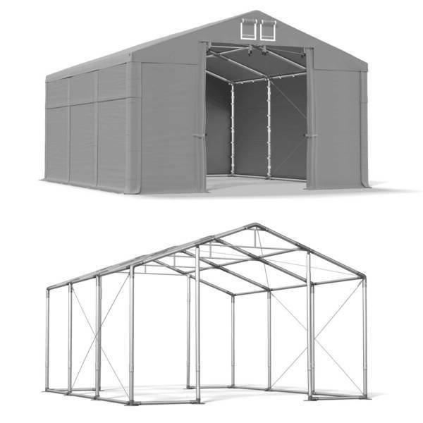 Namiot Magazynowy Całoroczny 5x6 Szary WINTER PLUS MSD