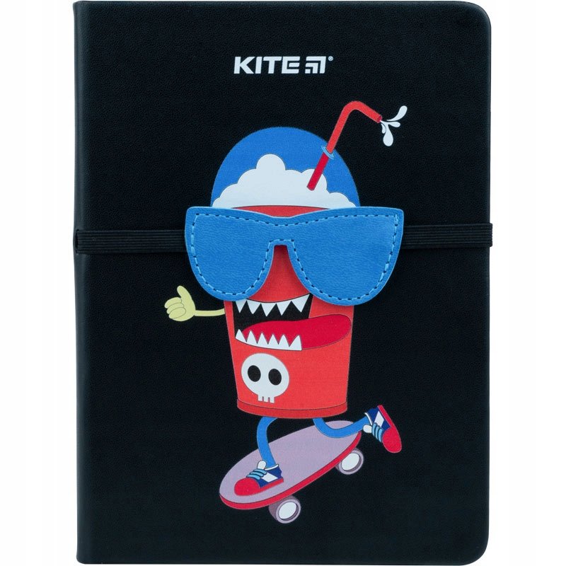 NOTES NOTATNIK PAMIĘTNIK B6 CZARNY SKATEBOARD KITE