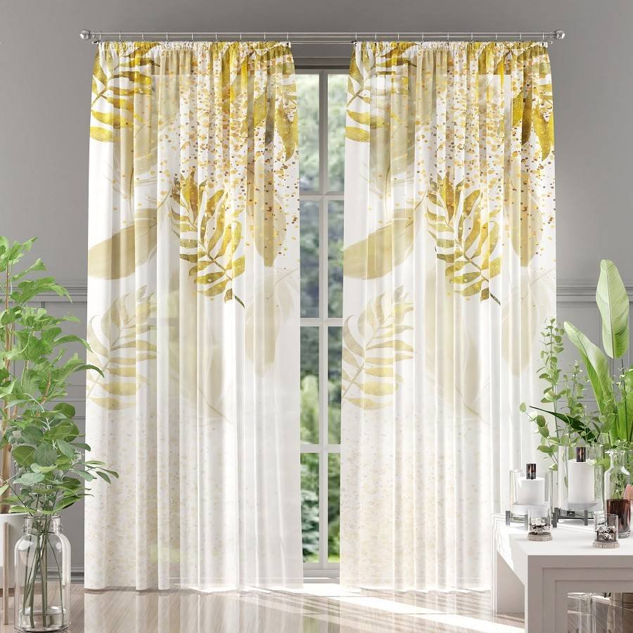 Zasłona gotowa tkanina drukowana na taśmie Oro 150x250 150 x 250 [cm]