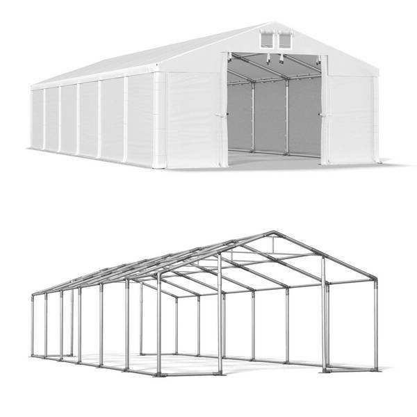 Namiot Magazynowy Całoroczny 5x12 Biały WINTER MSD
