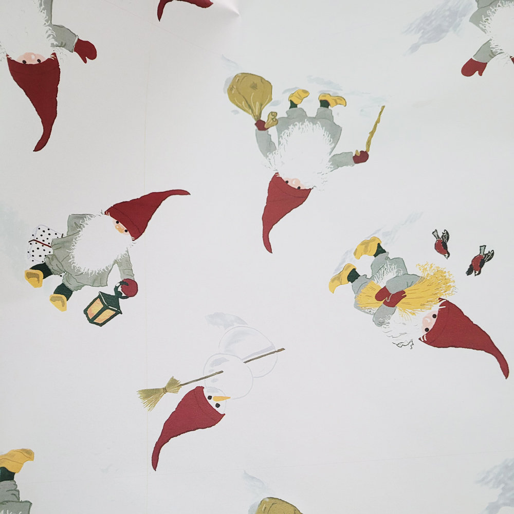 Papier świąteczny biały do prezentów 57cmx25m 25m62