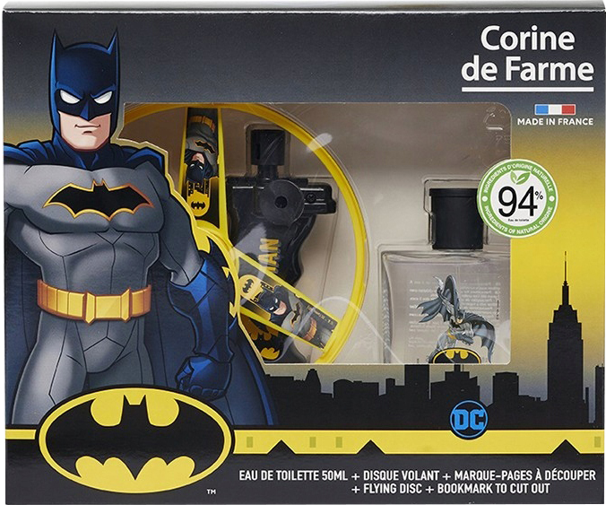 Zestaw dla dzieci Corine De Farme Disney Batman Woda toaletowa 50 ml + Żel pod prysznic 250 ml + akcesoria