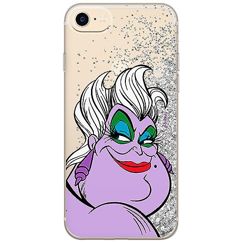 ERT GROUP etui na telefon Apple Iphone 7/8/ SE 2/ SE 3, case oryginalny i oficjalnie licencjonowany przez Disney, wzór Ursula 001, optymalnie dopasowane, z efektem płynnego brokatu