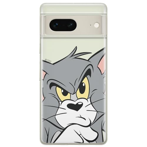 ERT GROUP etui na telefon Google PIXEL 7, case oryginalny i oficjalnie licencjonowany przez Tom & Jerry, wzór Tom 001, optymalnie dopasowane, plecki z TPU częściowo przeźroczyste