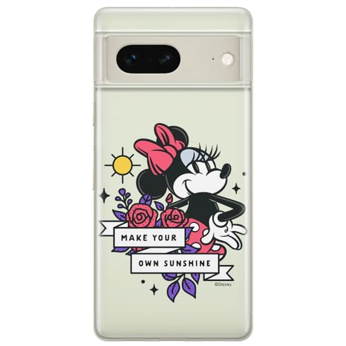 ERT GROUP etui na telefon Google PIXEL 7, case oryginalny i oficjalnie licencjonowany przez Disney, wzór Minnie 073, optymalnie dopasowane, plecki z TPU częściowo przeźroczyste