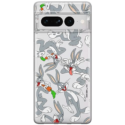 ERT GROUP etui na telefon Google PIXEL 7 PRO, case oryginalny i oficjalnie licencjonowany przez Looney Tunes, wzór Bugs 013, optymalnie dopasowane, plecki z TPU częściowo przeźroczyste