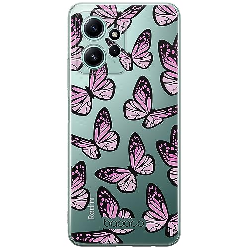 ERT GROUP etui na telefon Xiaomi REDMI NOTE 12 4G, case oryginalny i oficjalnie licencjonowany przez Babaco, wzór Butterflies 002, optymalnie dopasowane, plecki z TPU
