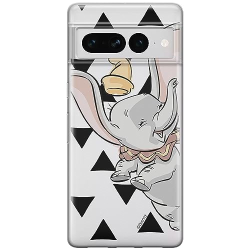 ERT GROUP etui na telefon Google PIXEL 7 PRO, case oryginalny i oficjalnie licencjonowany przez Disney, wzór Dumbo 001, optymalnie dopasowane, plecki z TPU częściowo przeźroczyste