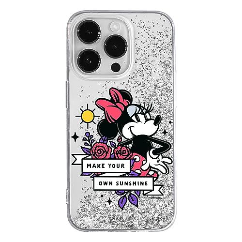 ERT GROUP etui na telefon Apple Iphone 14 PRO, case oryginalny i oficjalnie licencjonowany przez Disney, wzór Minnie 073, optymalnie dopasowane, z efektem płynnego brokatu