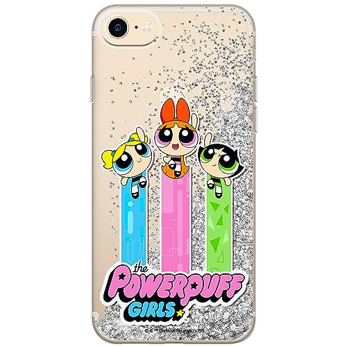 ERT GROUP etui na telefon Apple Iphone 7/8/ SE 2/ SE 3, case oryginalny i oficjalnie licencjonowany przez The Powerpuff Girls, wzór The Powerpuff Girls 030, z efektem płynnego brokatu