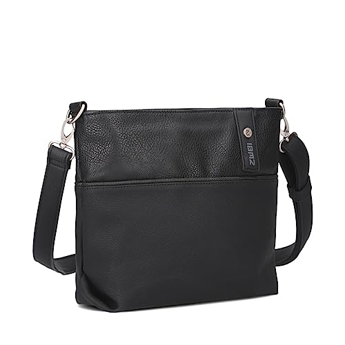Zwei Jana J8 Nubuk, Torba Unisex Dorośli, Nubuck-Black, Nubuk-czarny